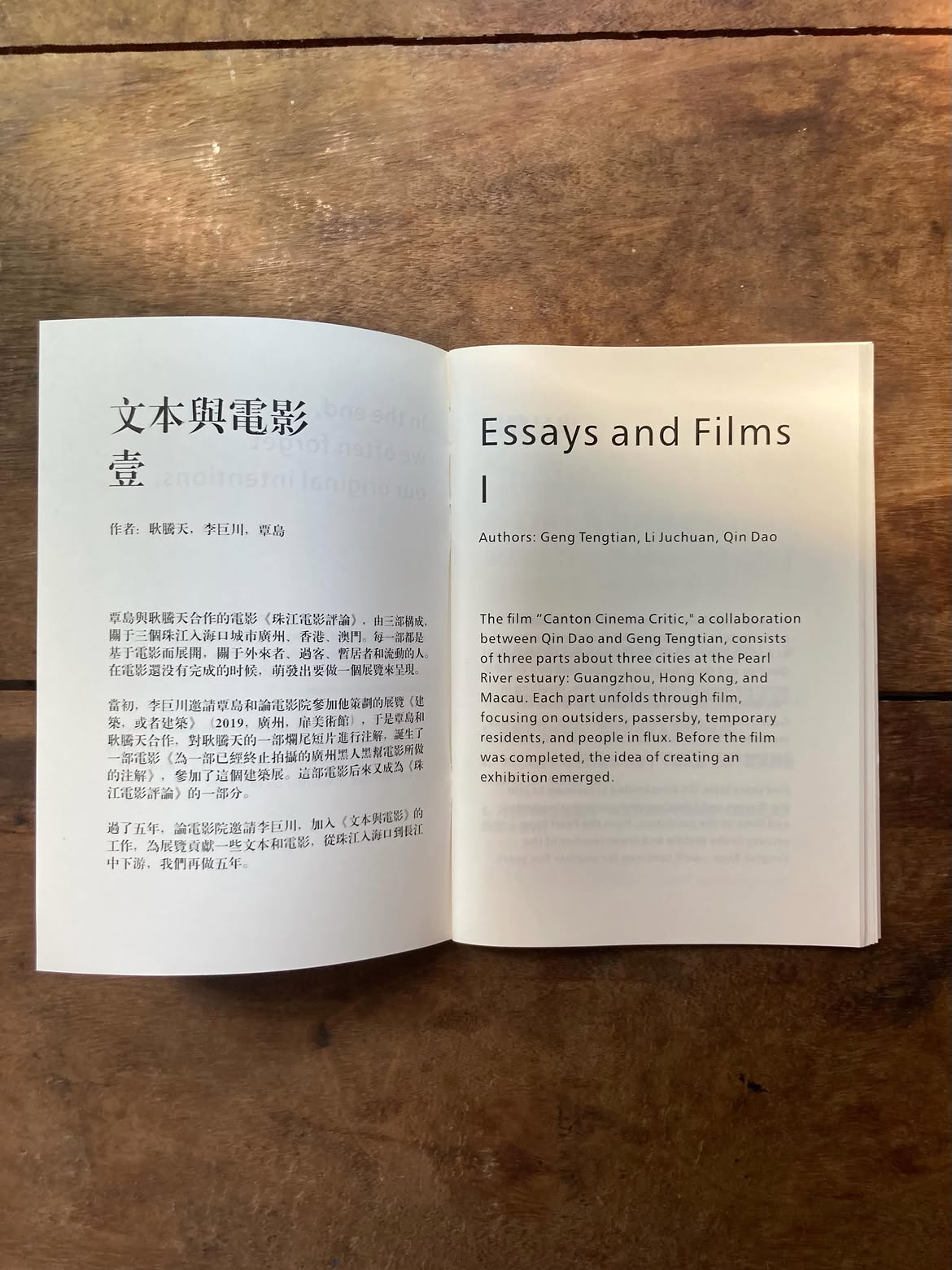 文本与电影 Essays and Films
