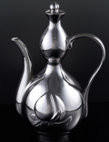 XI XING LE喜行乐： Silver Peach Flagon 千杯不醉福禄桃酒壶银色