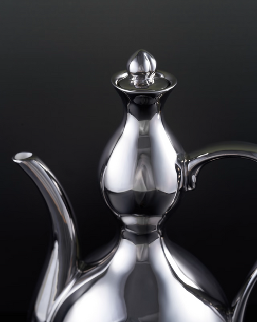 XI XING LE喜行乐： Silver Peach Flagon 千杯不醉福禄桃酒壶银色