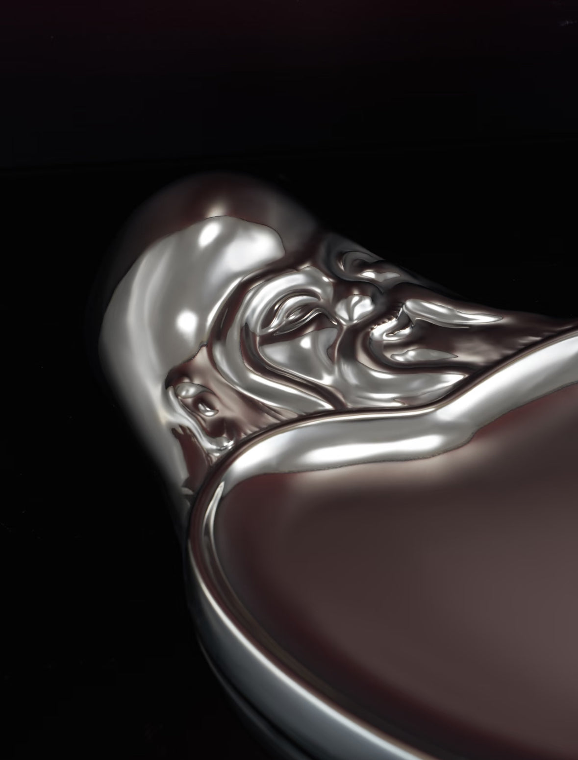 XI XING LE 喜行乐：Silver Plate Silver 福寿双至鲜果盘 银色