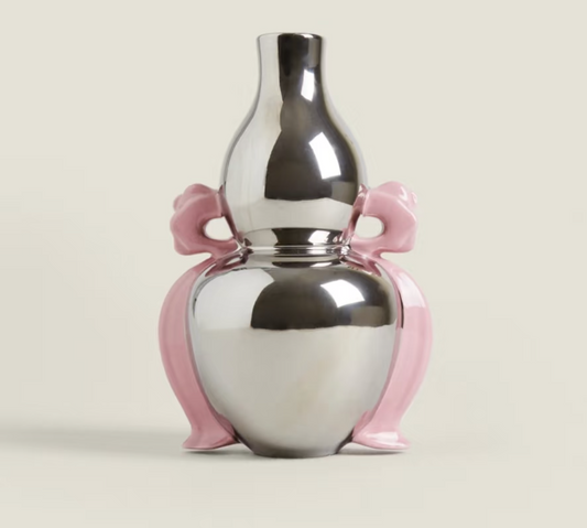 XI XING LE喜行乐：Pink & Silver Gourd祥瑞麒麟葫芦彩结瓶粉银
