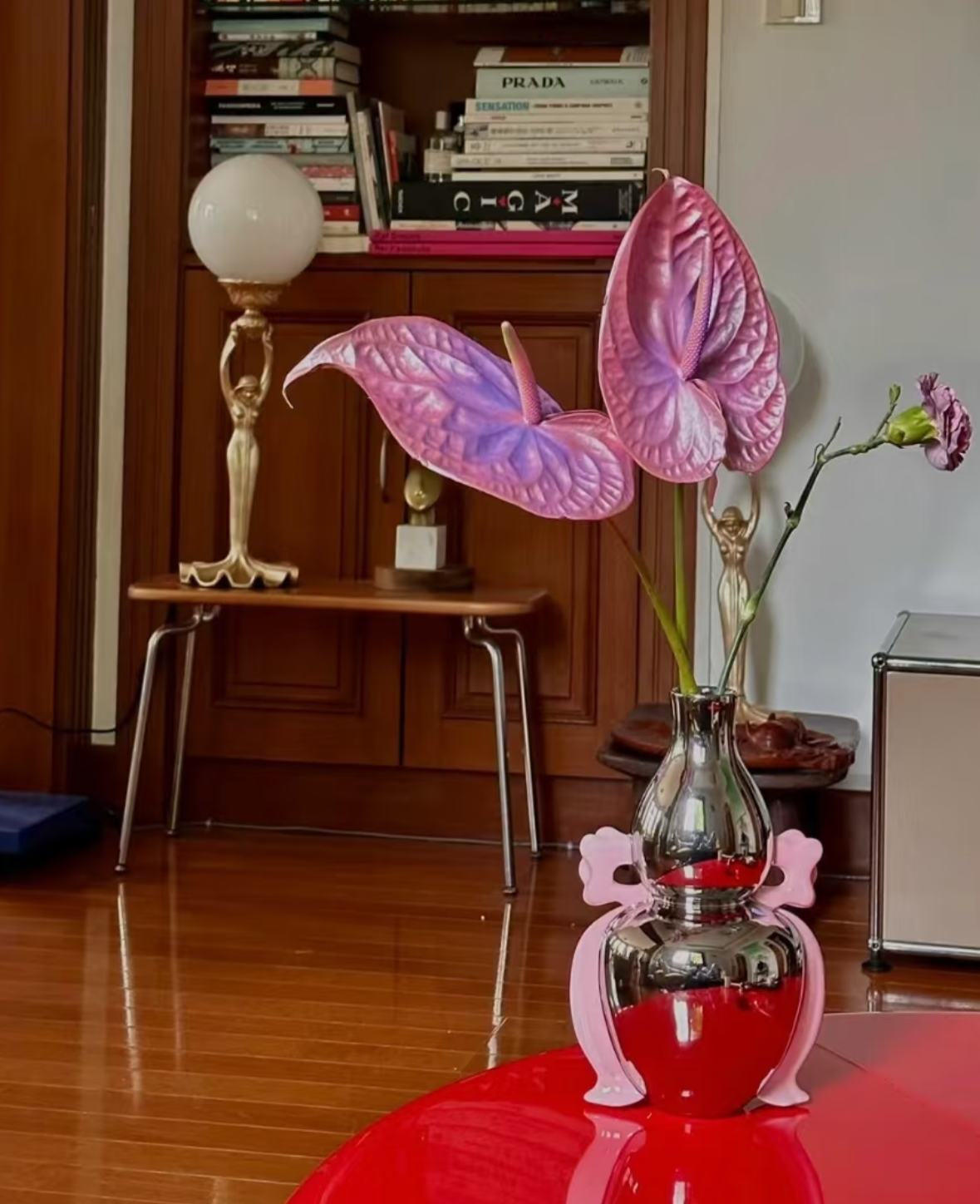XI XING LE喜行乐：Pink & Silver Gourd祥瑞麒麟葫芦彩结瓶粉银