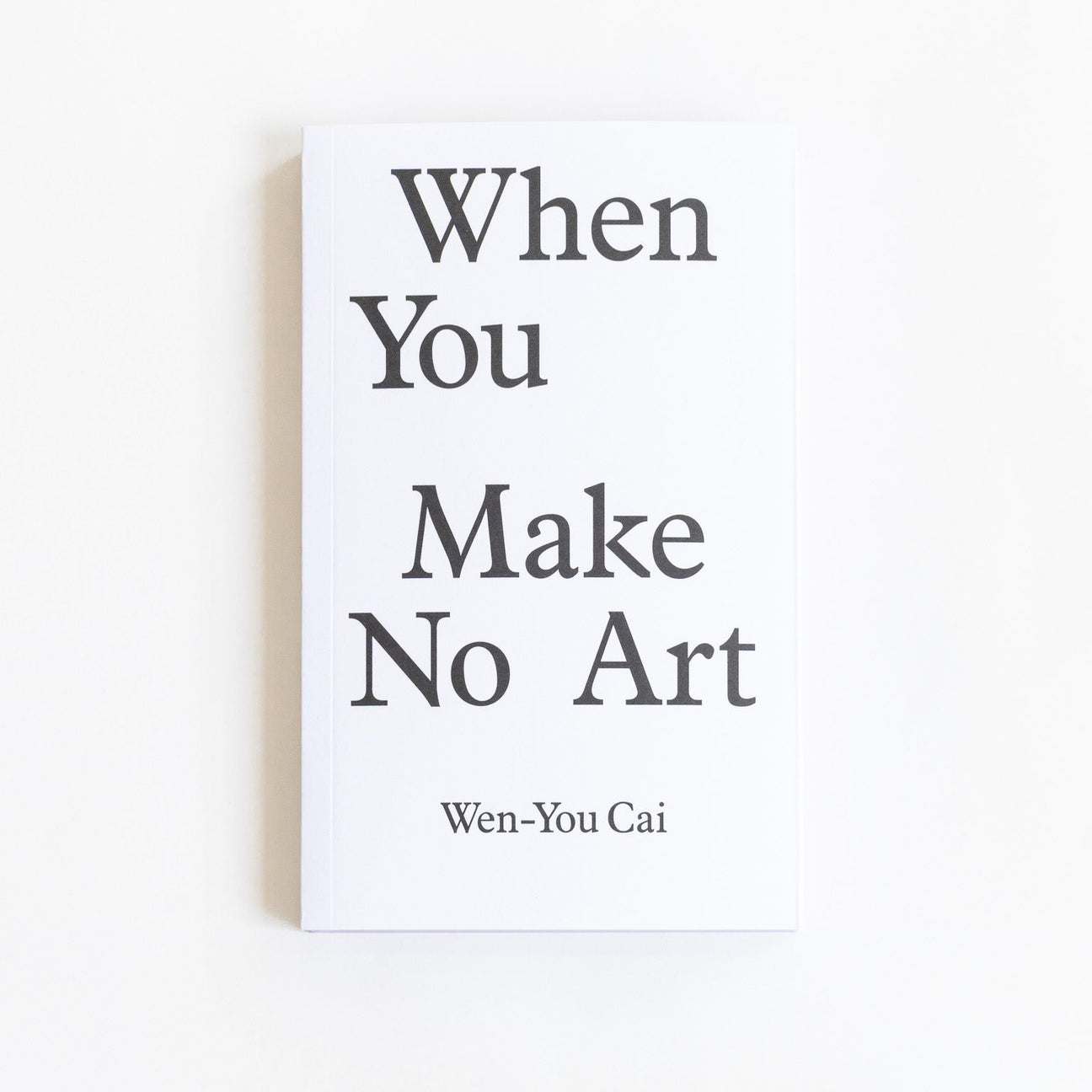 Wen-You Cai: When You Make No Art